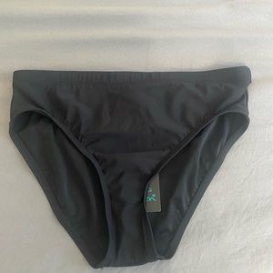 Black hi cut swim bottoms